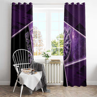 Darts Window Curtain Galaxy Style Purple - Wonder Print Shop