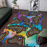 Hippie Area Rug Psychedelic Third Eye Art - Wonder Print Shop