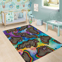 Hippie Area Rug Psychedelic Third Eye Art - Wonder Print Shop