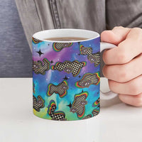 Hippie Ceramic Mug Psychedelic Third Eye Art - Wonder Print Shop