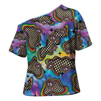 Hippie Cross Shoulder Shirt Psychedelic Third Eye Art - Wonder Print Shop