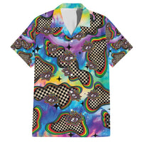 Hippie Family Matching Tank Maxi Dress and Hawaiian Shirt Psychedelic Third Eye Art - Wonder Print Shop