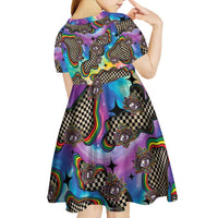 Hippie Kid Short Sleeve Dress Psychedelic Third Eye Art - Wonder Print Shop
