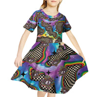Hippie Kid Short Sleeve Dress Psychedelic Third Eye Art - Wonder Print Shop