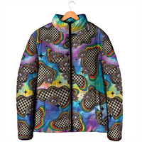 Hippie Padded Jacket Psychedelic Third Eye Art - Wonder Print Shop