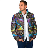 Hippie Padded Jacket Psychedelic Third Eye Art - Wonder Print Shop
