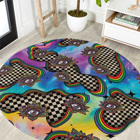 Hippie Round Carpet Psychedelic Third Eye Art - Wonder Print Shop