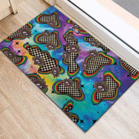 Hippie Rubber Doormat Psychedelic Third Eye Art - Wonder Print Shop