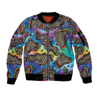Hippie Sleeve Zip Bomber Jacket Psychedelic Third Eye Art - Wonder Print Shop