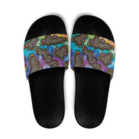 Hippie Slide Sandals Psychedelic Third Eye Art - Wonder Print Shop