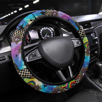 Hippie Steering Wheel Cover Psychedelic Third Eye Art - Wonder Print Shop