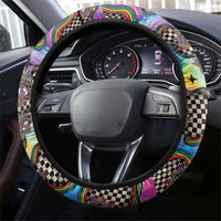 Hippie Steering Wheel Cover Psychedelic Third Eye Art - Wonder Print Shop