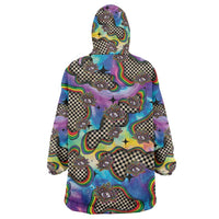 Hippie Wearable Blanket Hoodie Psychedelic Third Eye Art - Wonder Print Shop
