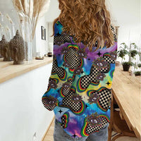 Hippie Women Casual Shirt Psychedelic Third Eye Art - Wonder Print Shop