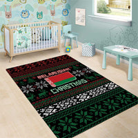Belarus Christmas Area Rug Flag With Belarusian Patterns - Wonder Print Shop