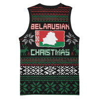 Belarus Christmas Basketball Jersey Flag With Belarusian Patterns - Wonder Print Shop