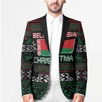 Belarus Christmas Blazer Flag With Belarusian Patterns - Wonder Print Shop