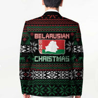 Belarus Christmas Blazer Flag With Belarusian Patterns - Wonder Print Shop