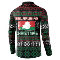 Belarus Christmas Button Sweatshirt Flag With Belarusian Patterns - Wonder Print Shop