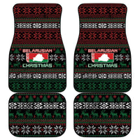 Belarus Christmas Car Mats Flag With Belarusian Patterns - Wonder Print Shop