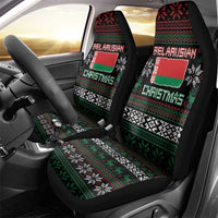 Belarus Christmas Car Seat Cover Flag With Belarusian Patterns - Wonder Print Shop