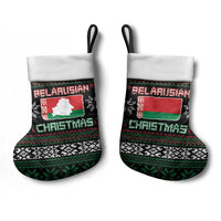 Belarus Christmas Stocking Flag With Belarusian Patterns - Wonder Print Shop
