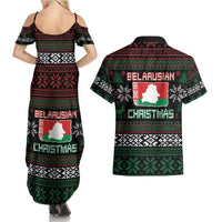 Belarus Christmas Couples Matching Summer Maxi Dress and Hawaiian Shirt Flag With Belarusian Patterns - Wonder Print Shop