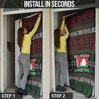 Belarus Christmas Door Cover Flag With Belarusian Patterns - Wonder Print Shop