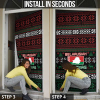 Belarus Christmas Door Cover Flag With Belarusian Patterns - Wonder Print Shop
