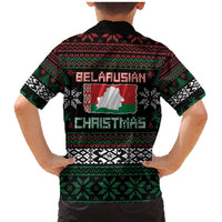 Belarus Christmas Family Matching Mermaid Dress and Hawaiian Shirt Flag With Belarusian Patterns - Wonder Print Shop