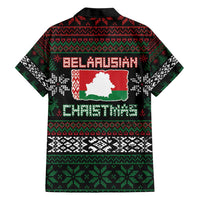 Belarus Christmas Family Matching Short Sleeve Bodycon Dress and Hawaiian Shirt Flag With Belarusian Patterns - Wonder Print Shop