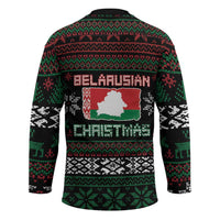 Belarus Christmas Hockey Jersey Flag With Belarusian Patterns - Wonder Print Shop