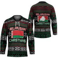 Belarus Christmas Hockey Jersey Flag With Belarusian Patterns - Wonder Print Shop