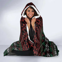Belarus Christmas Hooded Blanket Flag With Belarusian Patterns - Wonder Print Shop