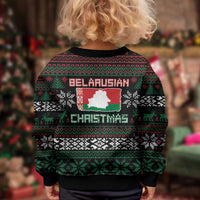 Belarus Christmas Kid Ugly Christmas Sweater Flag With Belarusian Patterns - Wonder Print Shop
