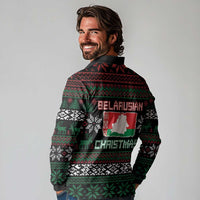 Belarus Christmas Long Sleeve Polo Shirt Flag With Belarusian Patterns - Wonder Print Shop