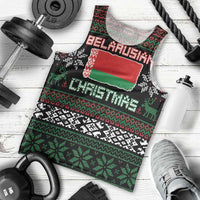 Belarus Christmas Men Tank Top Flag With Belarusian Patterns - Wonder Print Shop
