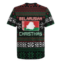 Belarus Christmas Rugby Jersey Flag With Belarusian Patterns - Wonder Print Shop