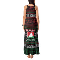 Belarus Christmas Tank Maxi Dress Flag With Belarusian Patterns - Wonder Print Shop
