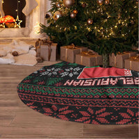 Belarus Christmas Tree Skirt Flag With Belarusian Patterns - Wonder Print Shop