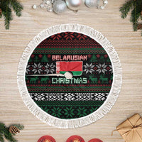 Belarus Christmas Tree Skirt Flag With Belarusian Patterns - Wonder Print Shop
