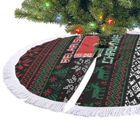 Belarus Christmas Tree Skirt Flag With Belarusian Patterns - Wonder Print Shop