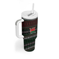 Belarus Christmas Tumbler With Handle Flag With Belarusian Patterns - Wonder Print Shop
