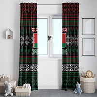 Belarus Christmas Window Curtain Flag With Belarusian Patterns - Wonder Print Shop
