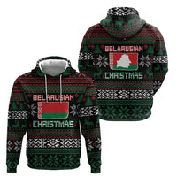 Belarus Christmas Zip Hoodie Flag With Belarusian Patterns - Wonder Print Shop