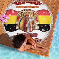 Belgium Beach Blanket Saint Nicholas With Patterns Xmas - Wonder Print Shop