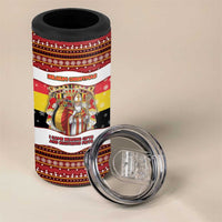 Personalized Belgium 4 in 1 Can Cooler Tumbler Saint Nicholas With Patterns Xmas - Wonder Print Shop