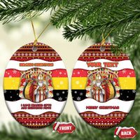 Personalized Belgium Ceramic Ornament Saint Nicholas With Patterns Xmas - Wonder Print Shop