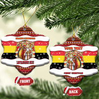 Personalized Belgium Ceramic Ornament Saint Nicholas With Patterns Xmas - Wonder Print Shop