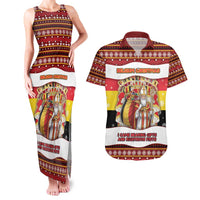 Personalized Belgium Couples Matching Tank Maxi Dress and Hawaiian Shirt Saint Nicholas With Patterns Xmas - Wonder Print Shop
